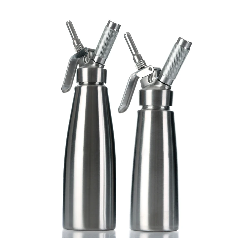 

Stainless Steel Cream Gun Snow Top Coffee Cream Piping Gun Commercial Piping Nozzle Aluminum Cream Foamer Siphon Bottle