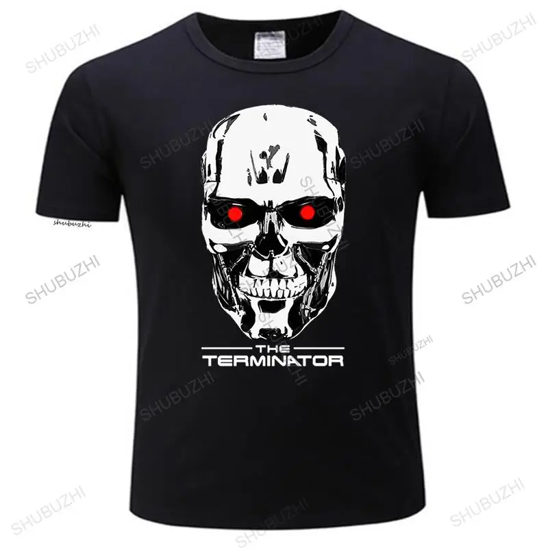 Male Terminator 2 T Shirt Men Arnold Robot Skull T-shirt 1980'S Fashion Skeleton funny printed Tees bigger size