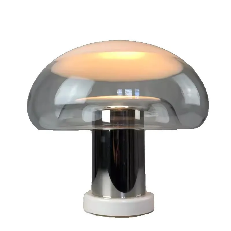 

Simple glass desk lamp Bedroom bedside lamp Living room Children's room Mushroom lamp