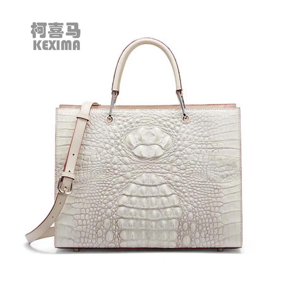 gete new crocodile handbag  female  new  large capacity Female crocodile bag  One shoulder  Inclined bag