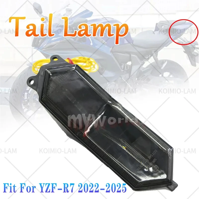 Fit For YAMAHA YZF R7 2022 - 2025 Motorcycle LED Tail Light Brake YZFR7 YZF-R7 YZF R7 2023 2024