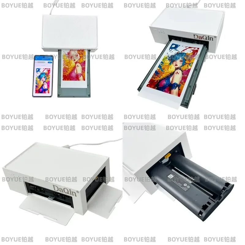 Portable Mini Dye Sublimation Photo Printer for Smartphone Back Skin Sticker Customizable Thermal Printing Device Compact