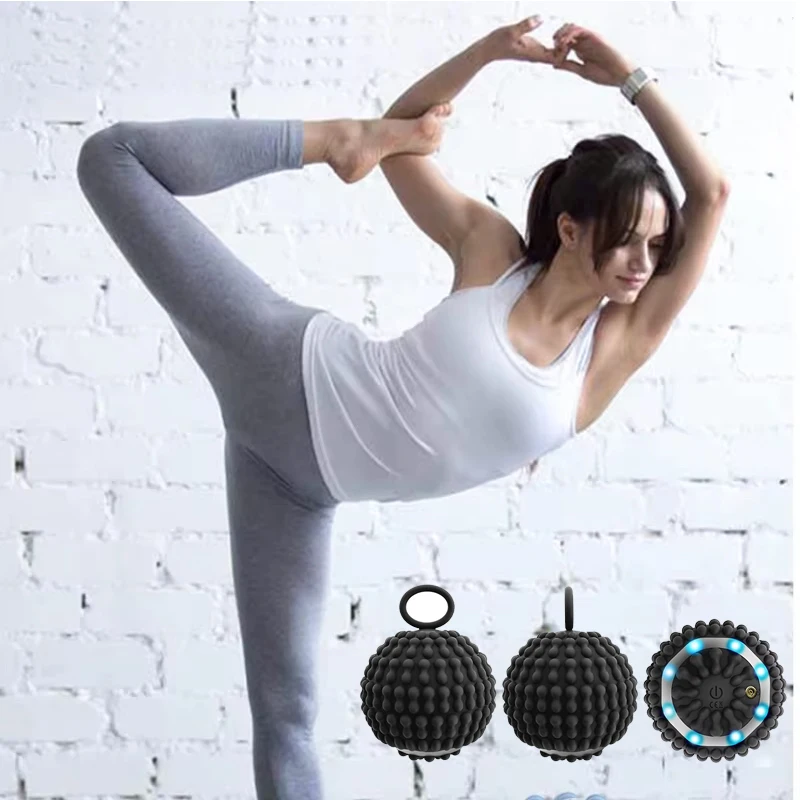 

Новый вибрационный мяч для йоги и фитнеса, массажный мяч для шеи, спортивный мяч для йоги, мяч для массажа подошвенной фасции, для здоровья и глубокого расслабления