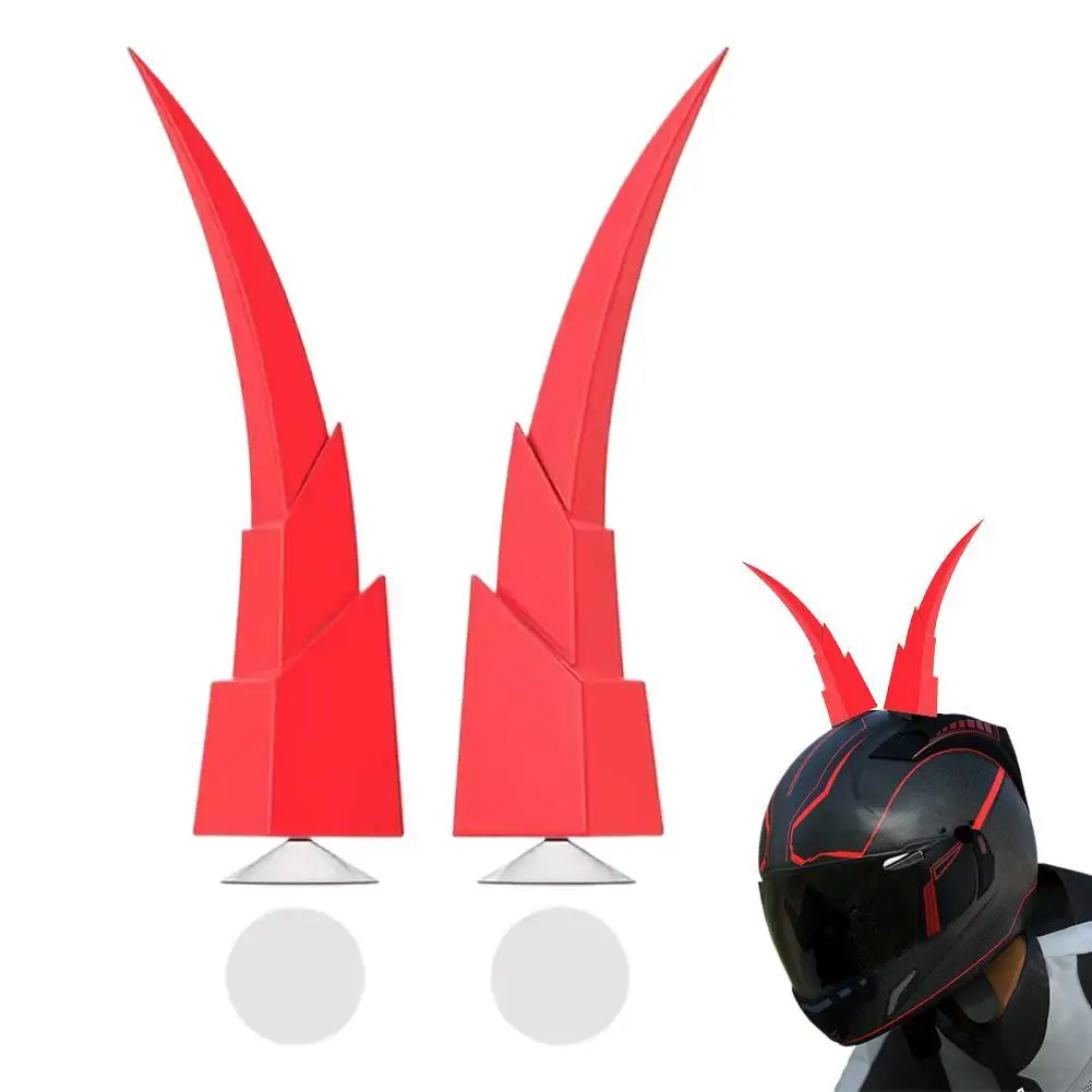 

Пара декоративных рожек дьявола для мотоциклетного шлема, универсальные рожки-«бычьи рога» на присосках для мотоциклов, электросамокатов и велосипедных шлемов