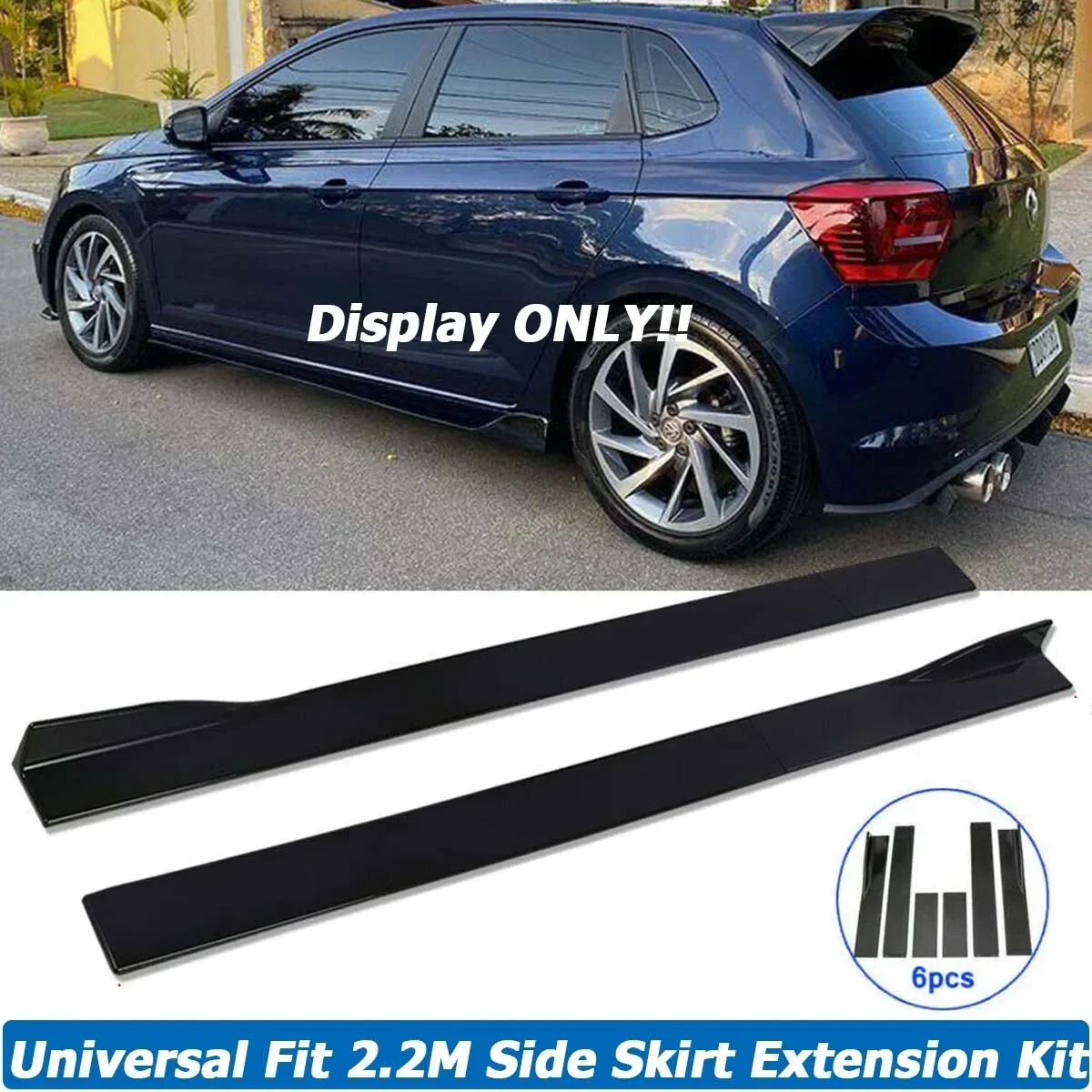 

78.7“/ 86.6” Side Skirt Universal For Volkswagen VW Polo GTI TSI MK5 Extension Splitters Apron Splitter Winglet Car Accessories