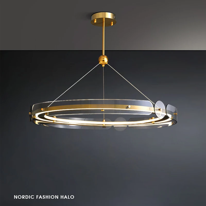 

LED Chandelier Glass Ceiling Chandeliers For Hall Parlor Dining Lighting Fixture Modern Hanglamp Cord Adjustable Pendant Lamp