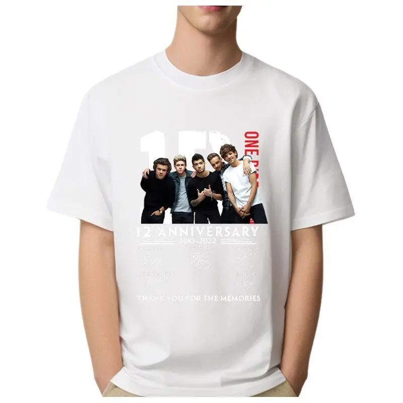 One Music Direction 10Th Anniversary Thank You for The Memor Graphic T-shirt High-end Luxury Unisex Style Both of Men and Women