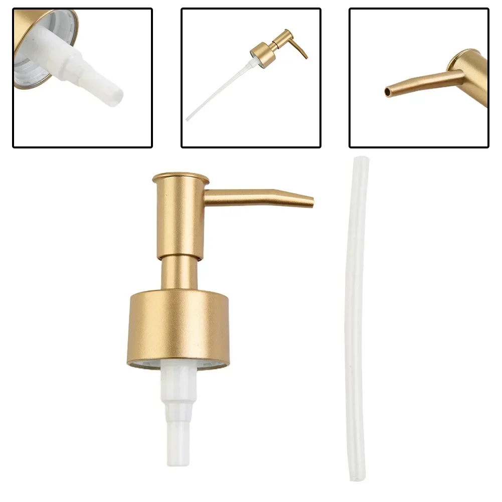 Gold Silver Soap Dispenser Pump Head Press Pump Head Plastic Lotion Bottle Pump Head Hand Soap Press Head For 28/400 Thread