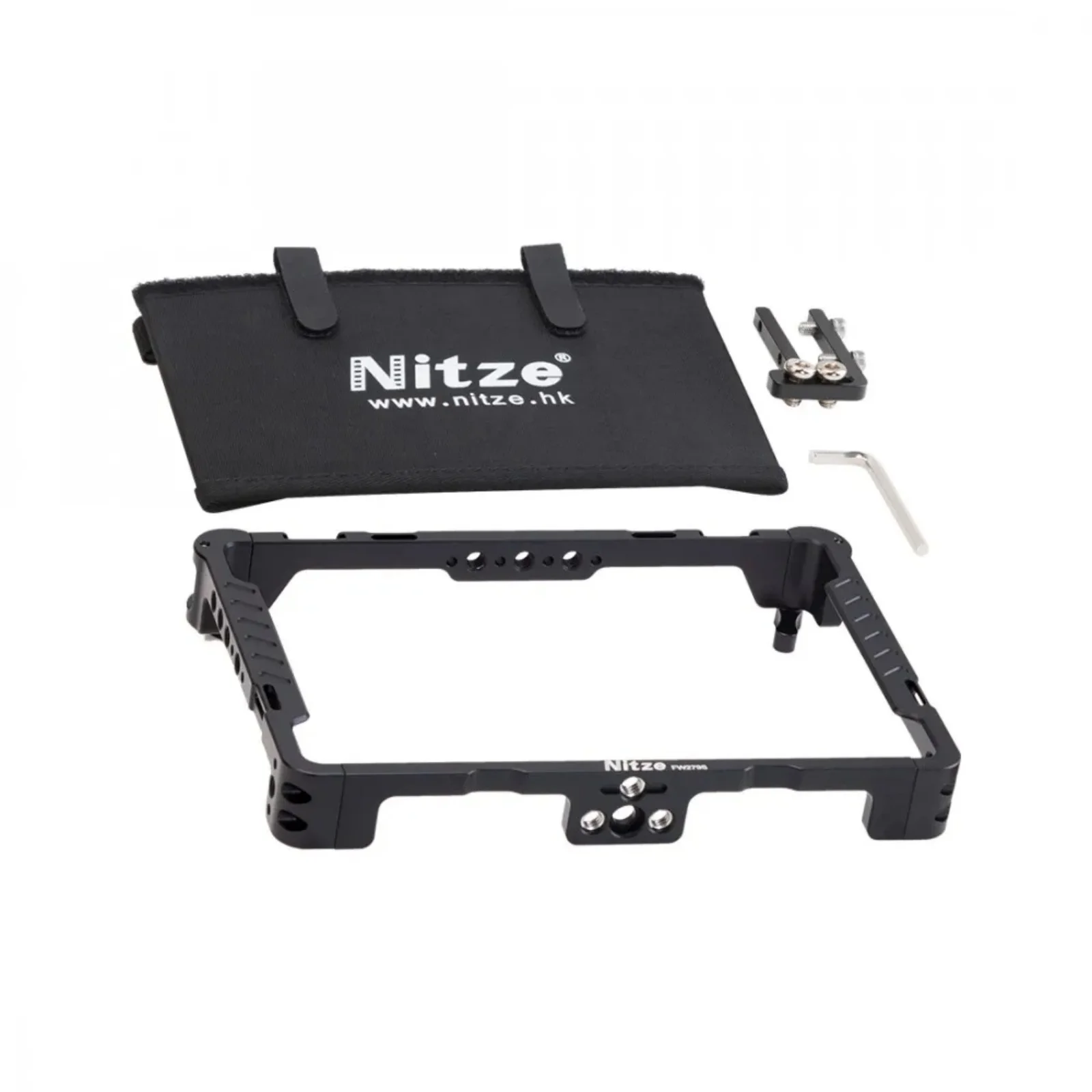 Nitze Cage with HDMI Cable Clamp and LS7-A Sunhood TP2-FW279S Compatible with Feelworld FW279S 7