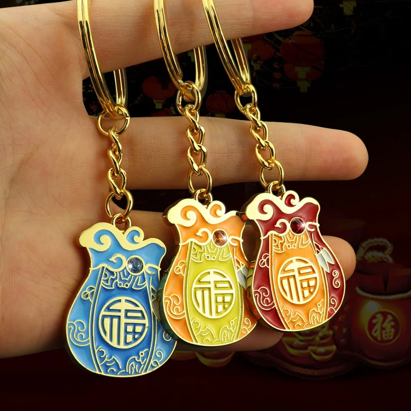 

Брелок Lucky Bag Year of the Tiger Money, подвеска-ключ Red Fortune Tiger, брелок из эпоксидного лака, подарок на автомобиль