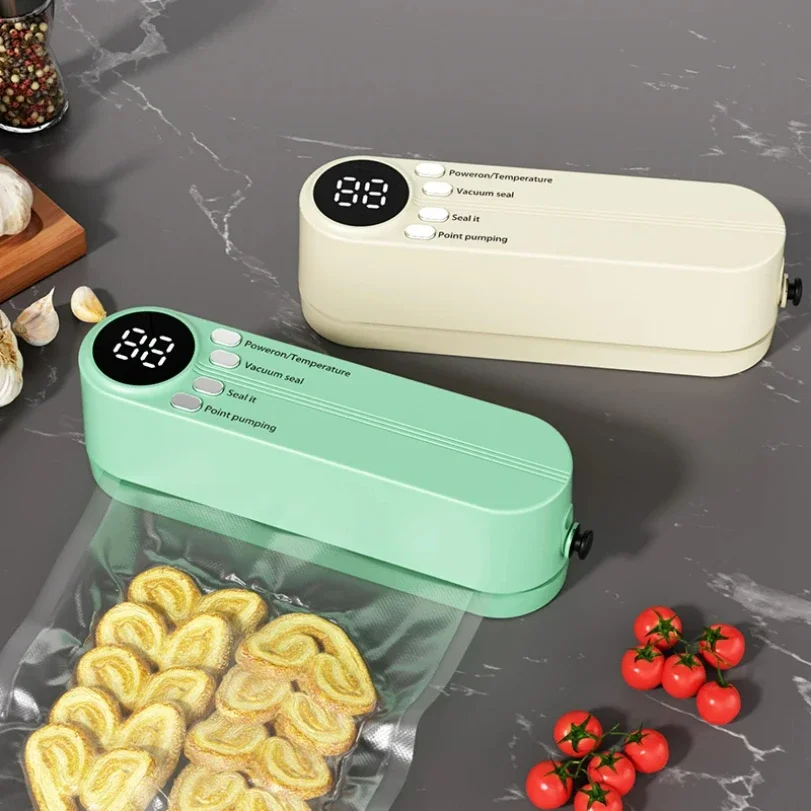 2025 Mini Wireless Vacuum Sealing Machine, USB Home Fully Automatic Portable Food Packaging Plastic Sealing Machine