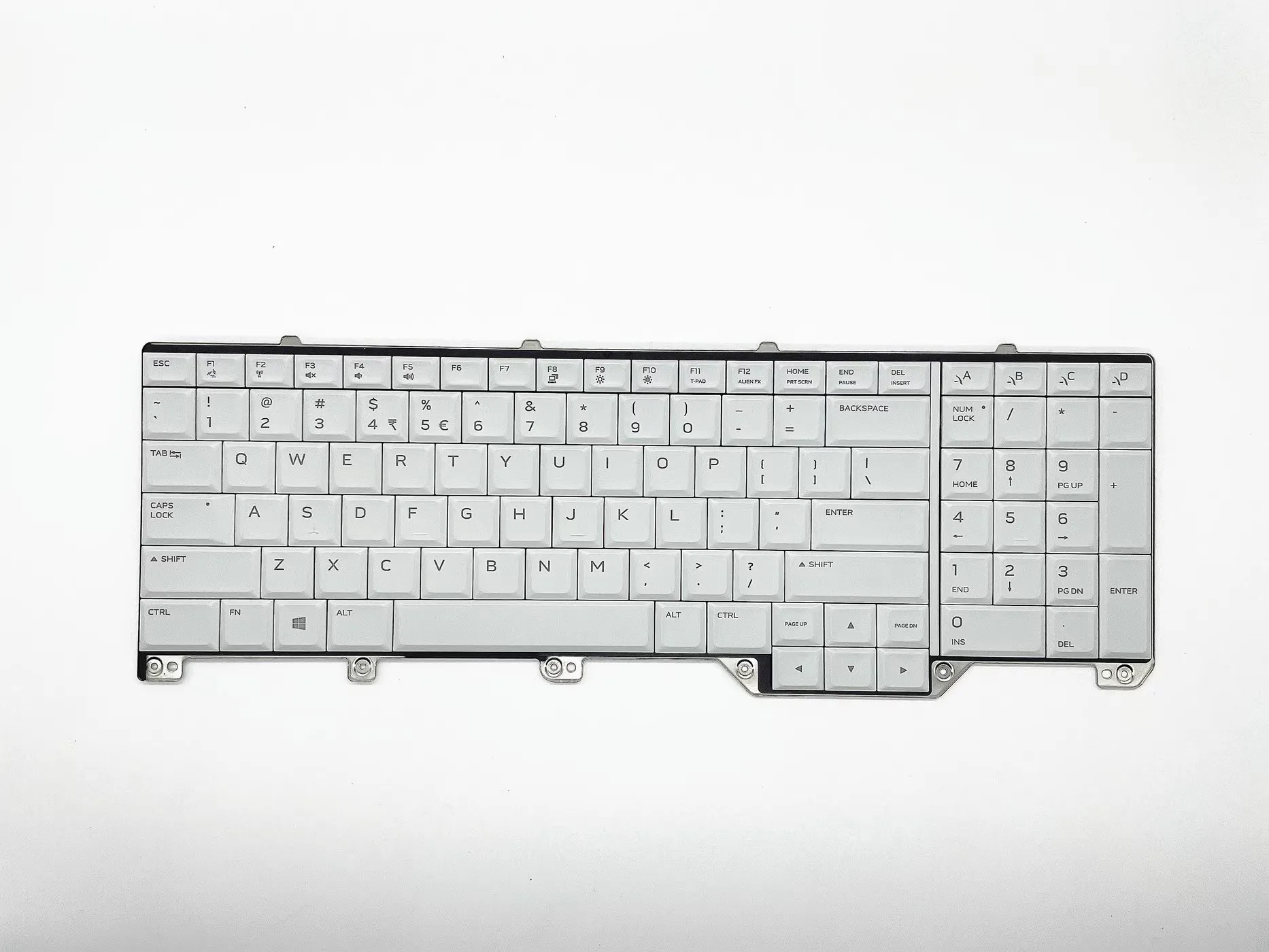 Imagem -02 - Teclado Dell Alienware 51m r1 e Teclado Pequeno Branco 07nf7f 062w10 7nf7f 62w10 Teste Perfeito