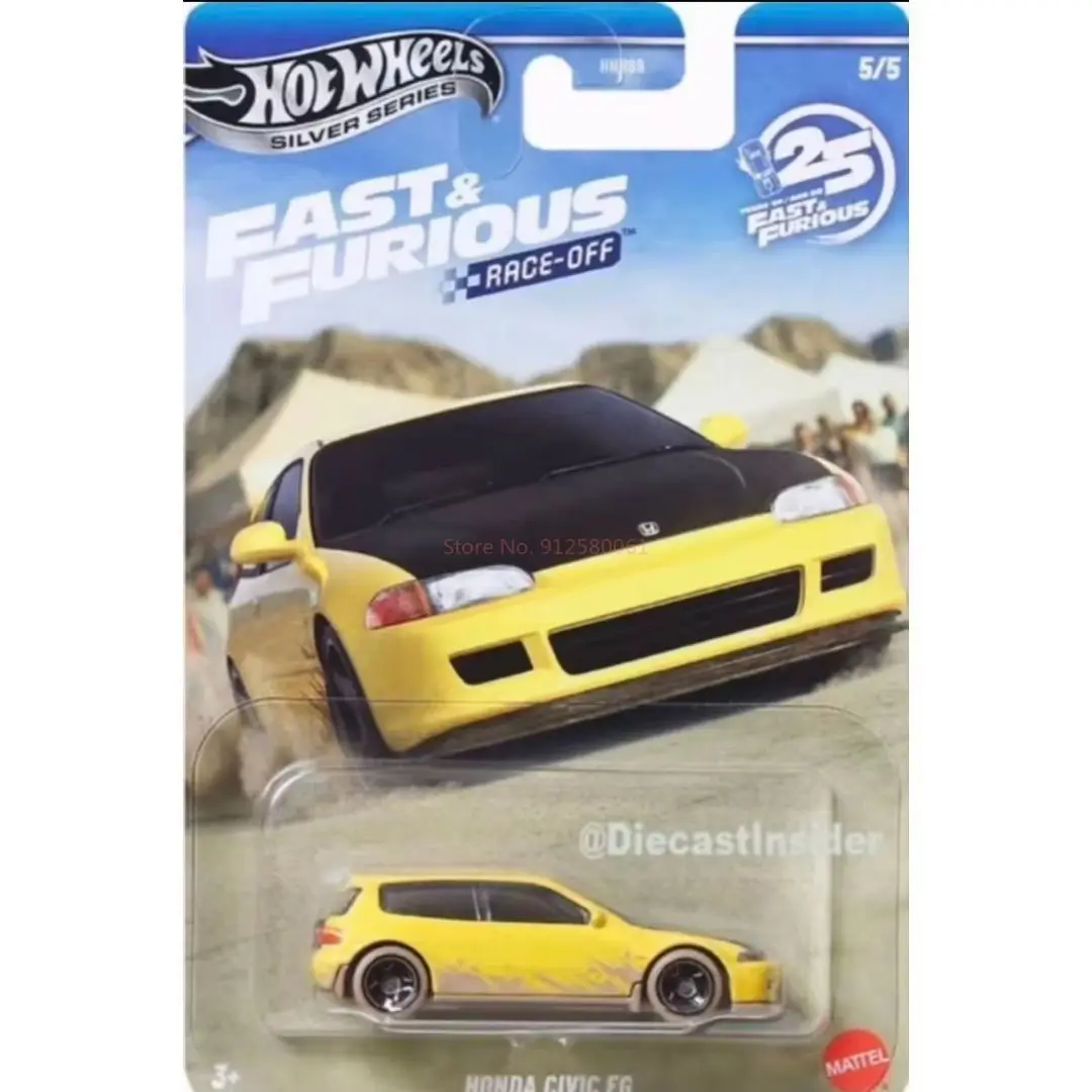 Hot Wheels 2026 Diecast Car Model Fast And Furious Race Off Series HNR88 P Toyota Celica Mazda Rx7 Volkswagen Jetta Honda Civic view 5