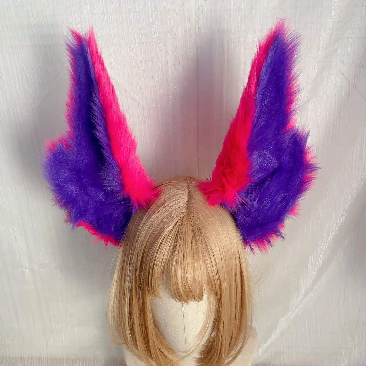 

New Custom for Star Guardian Xayah League Of Legends Fox Wolf Ears Hair Hoop Headwear Cosplay Props Hand Made