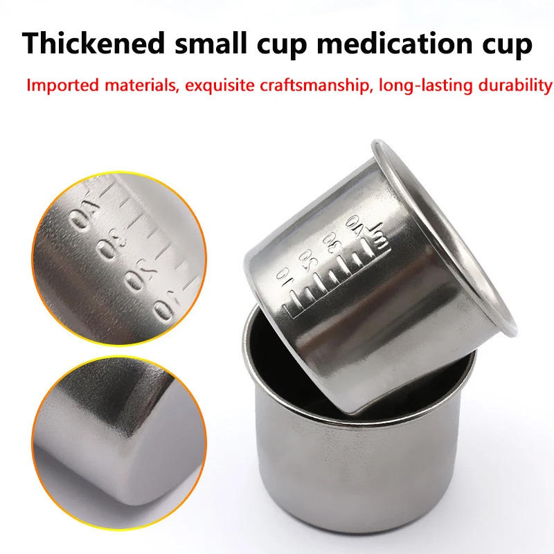 Medical Stainless Steel Medicine Measuring Cup With Scale 40Ml Small Medicine Cup Dental Tools