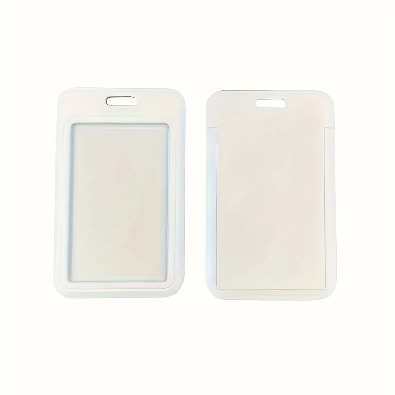1pc/Durable plastic keychain card holder - Student and professional ID card holders，Includes storage for meal cards and bus card