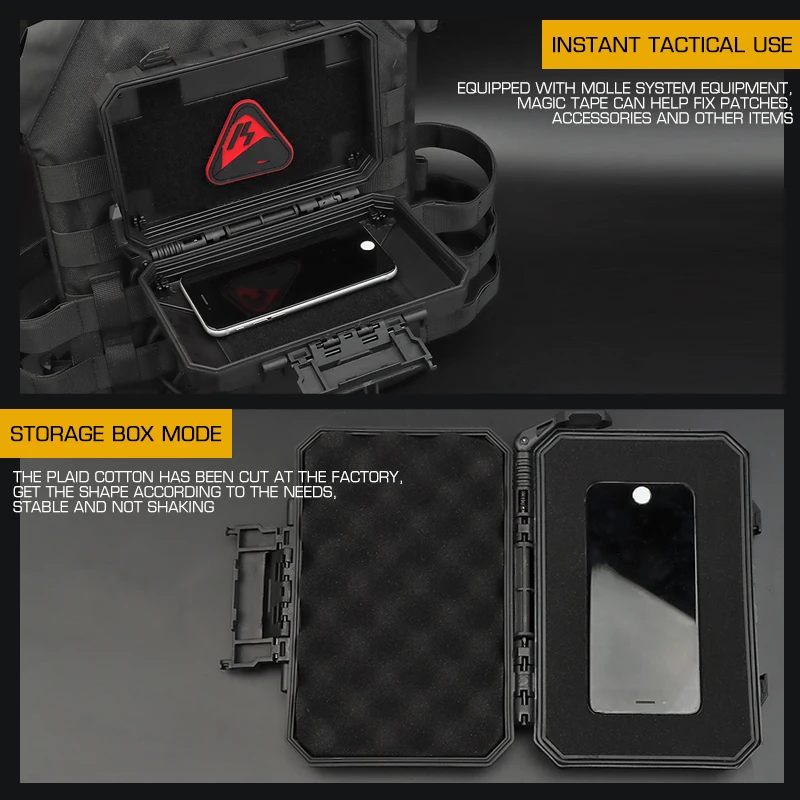 Funda táctica impermeable para pistola – Doble espuma y sistema MOLLE