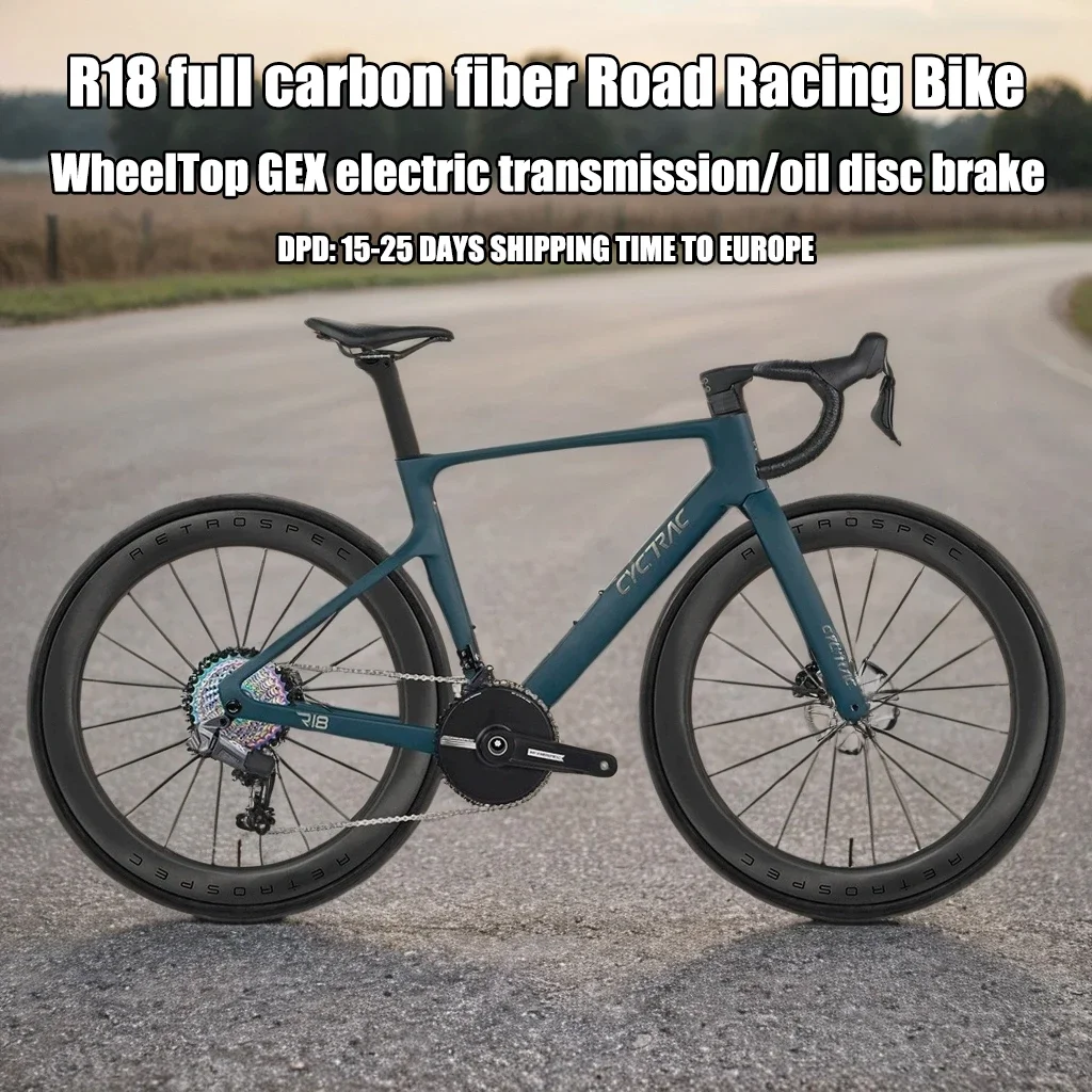 

New R18 Full Carbon Fiber Road Racing Bike WheelTop GEX-13S SHIMAO 105/R7170-24Speed Road Bicycle 7.9kg Ultra-light Велосипед
