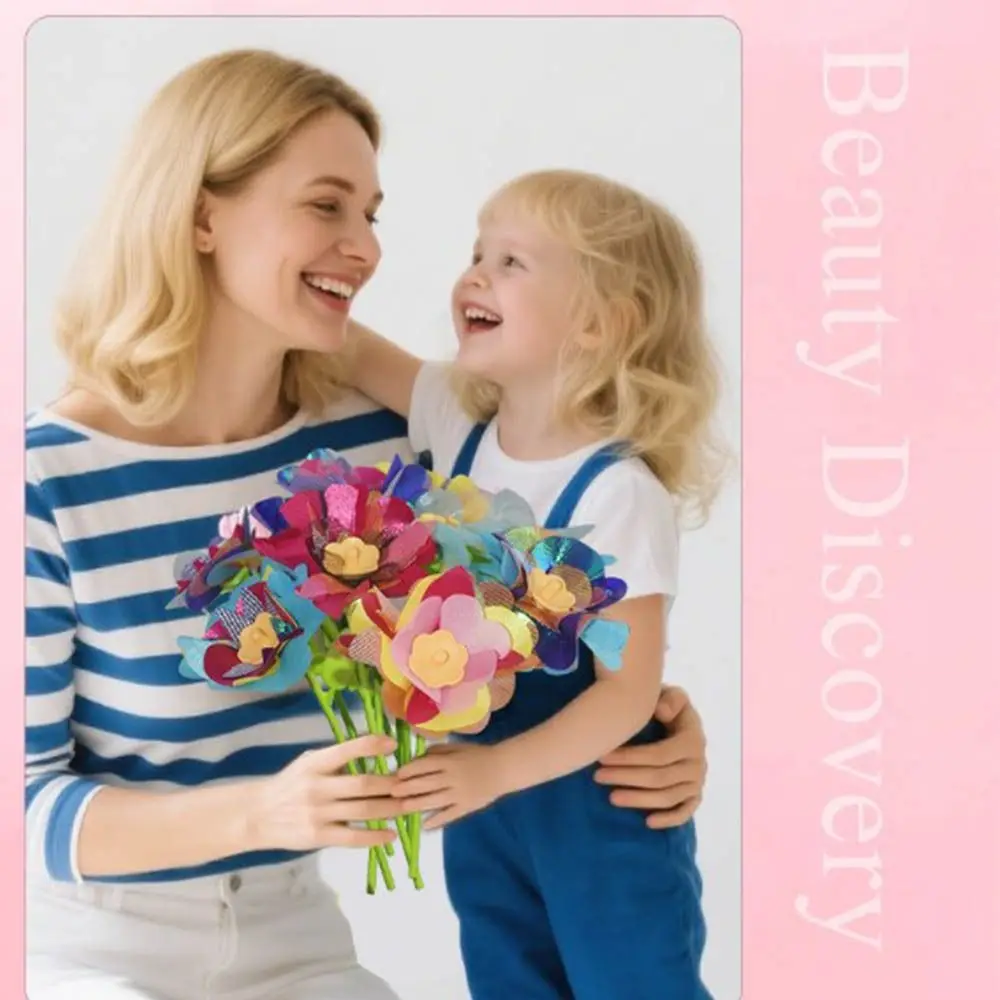 

Handmade Kids Bouquet Making Machine Set Adorable Style Imaginative Play Artificial Flower Toy Set Realistic Flowers