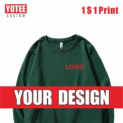 YOTEE2022 Sweatshirt 12 Colors Sweater Men's Women's Hoodie DIY Logo Personal Custom Embroidery Printing Autumn New Style