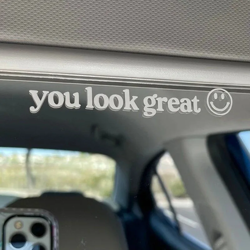 Car Sticker You Look Great Lovely Cool Car Door Body Waterproof Driving Safety Accessories Car MirrorCar Mirror Decals - Image 6