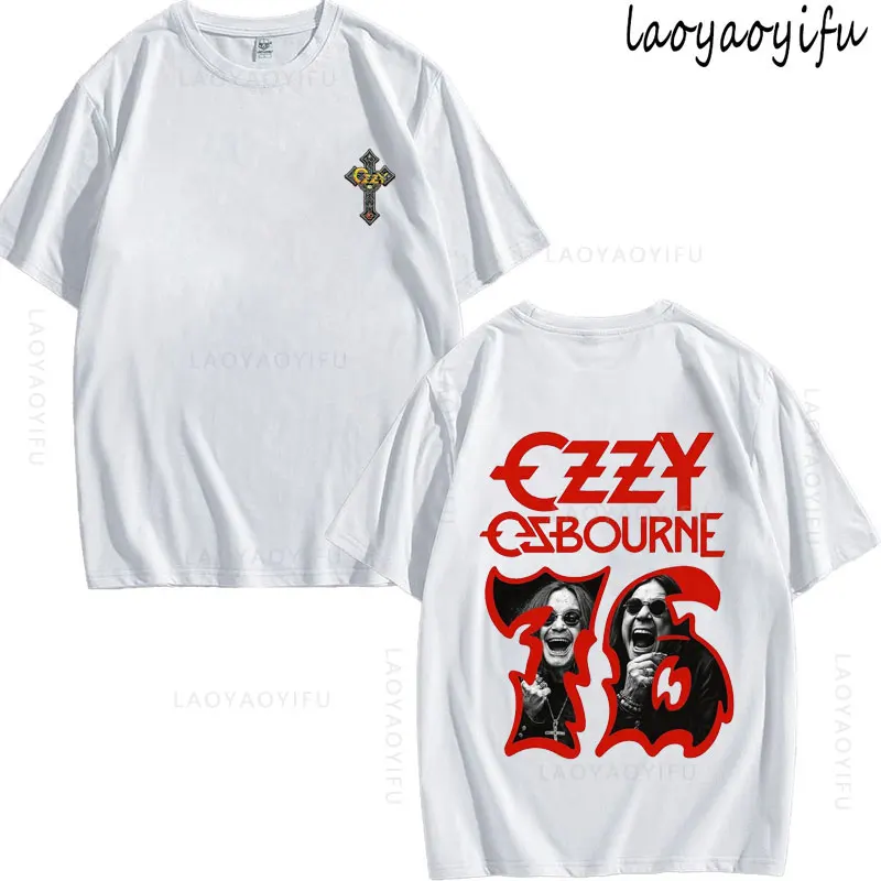 

RIP Ozzy Osbourne Theme 100%Cotton Thank You for Memories Graphic Short-sleev Heavy Metal Godfather Woman Man Tshirt O-neck