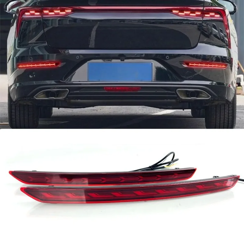 

For BESTUNE B70 2021 2022 2023 Car Led Rear Bumper Reflector Light DRL Red Dynamic Turn Signal Driving Brake Lights Warning Lamp