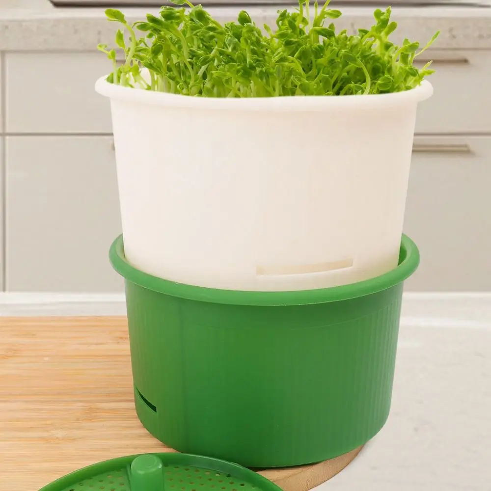 Stackable Bean Sprout Nursery Pots Ventilated Split Plant Seeding Boxes Efficient Sprouting Tray