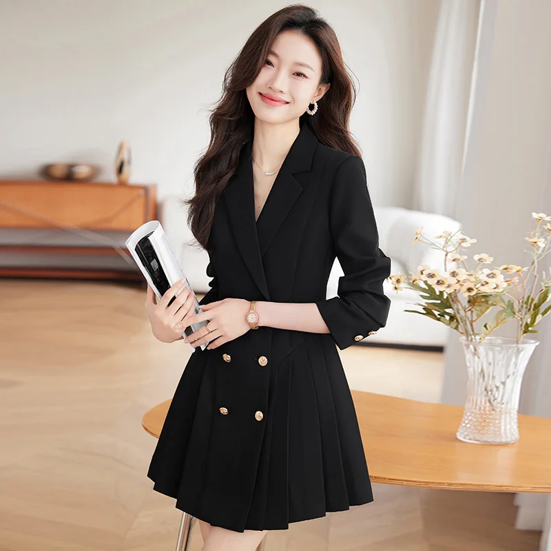 High Sense Dress Professional Formal Occasions Suit Skirt Work Clothes Temperament Female Spring and Autumn Front Desk Reception