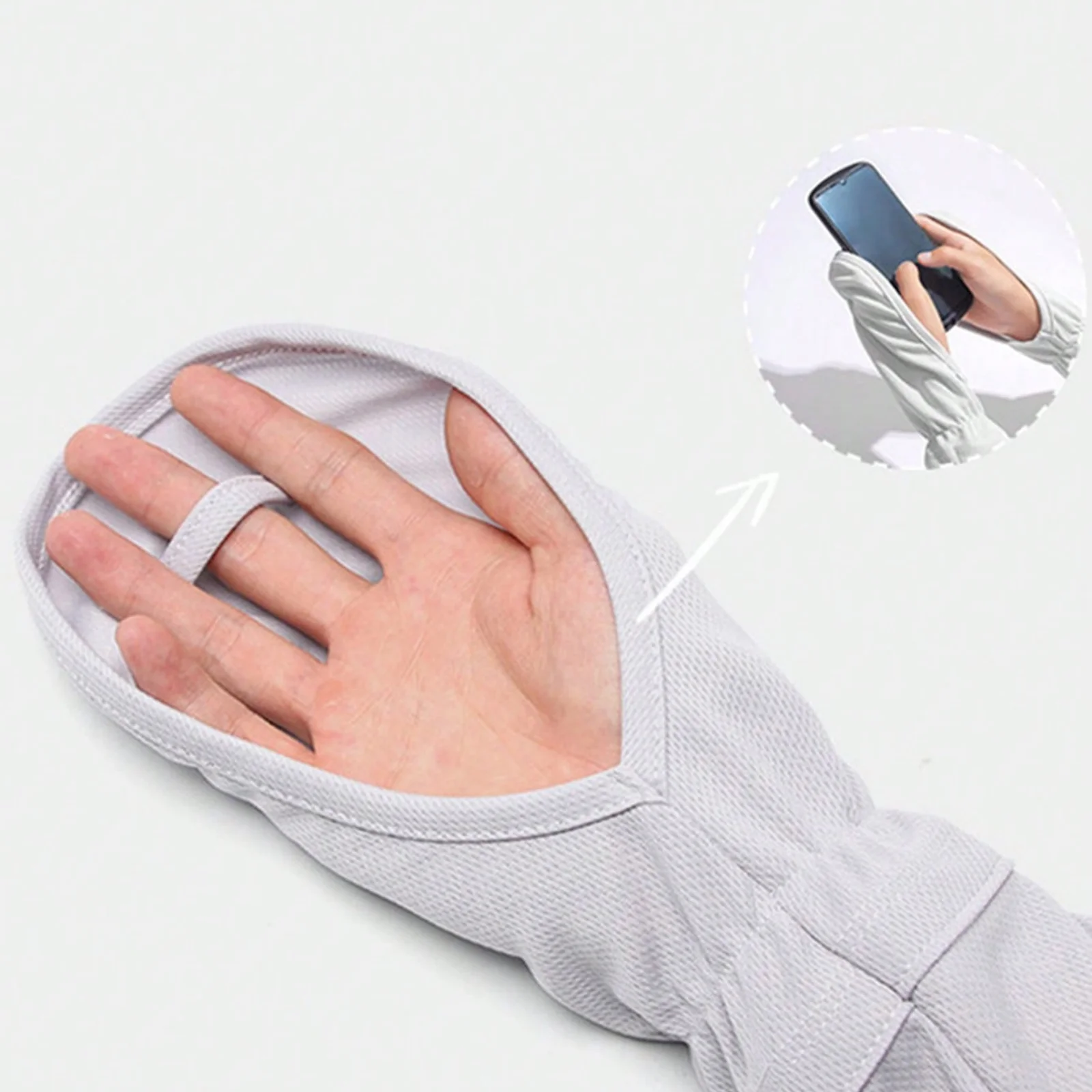 UPF50+UV Protection Long Gloves for Women,Sunblock Sleeves with Fingerless Design,Breathable Anti-UV Arm Cover for Driving，Outdo image 4