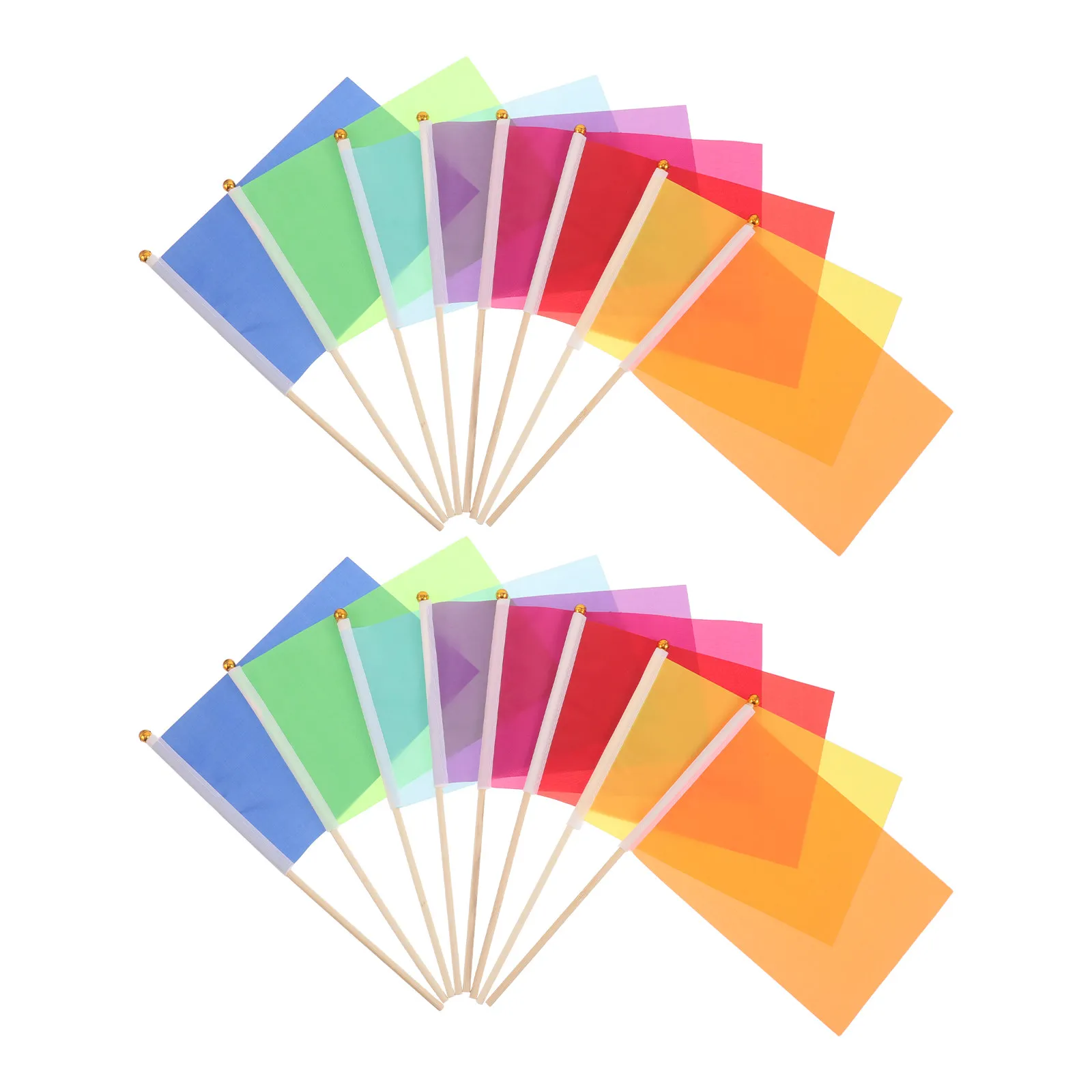 16Pcs Small Colorful Yard Flags High Visibility Garden Marker Flags for Lawn Survey Landscape Boundary Marking