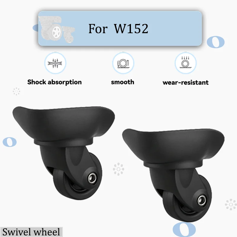 

For W152 Ultra-Quiet Luggage Wheel Set 360-Degree Swivel Castors High Load Capacity Universal Luggage Compatibility