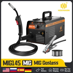 HZXVOGEN MIG145 Semi-automatic Synergy Soldering MIG Welding Machine 220V Mini Mig Welder Resistance Continuous Inverter