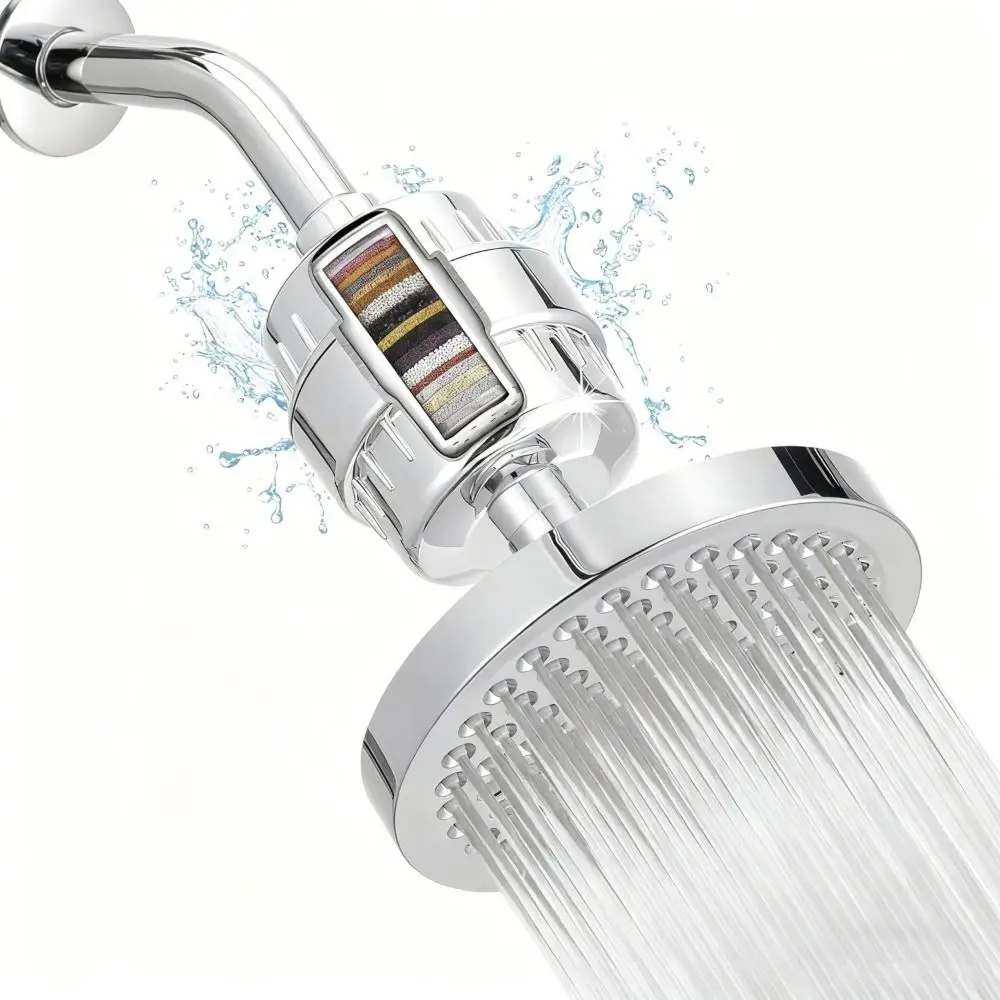 

360° Adjustable Shower Water Purification Filter Reduce Skin Dryness Adjustable Nozzle Shower Head Filter Hard Water Filter