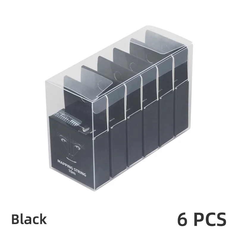 Variant: 6pcs Clearbox Black