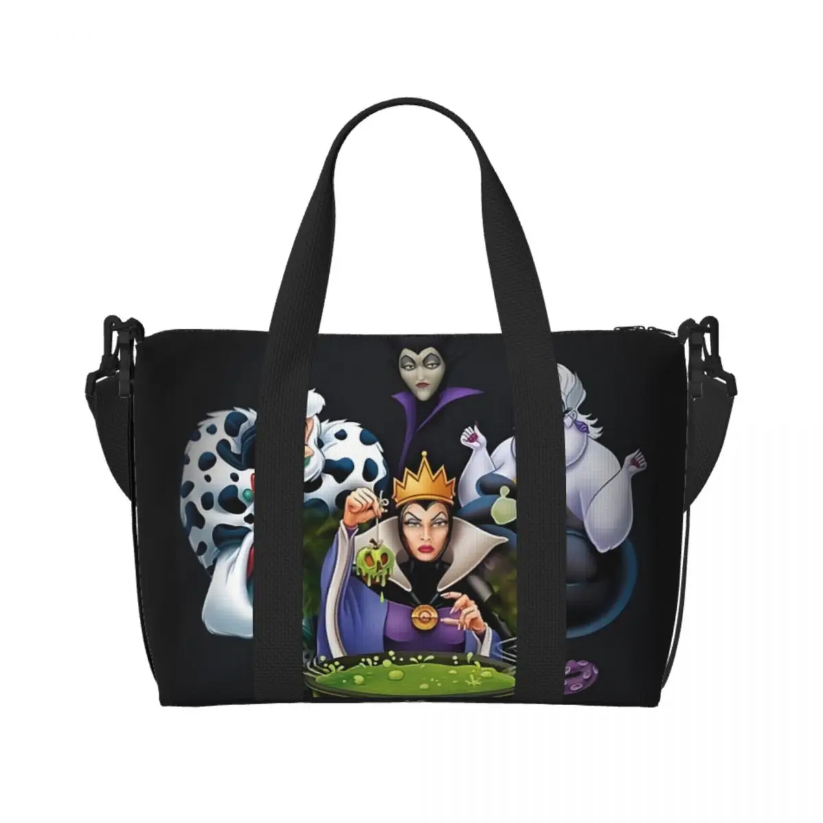 

Женская пляжная сумка-тоут Villains на заказ для женщин Wicked People Malicious Queen с большим отделением для спортзала, пляжные дорожные сумки
