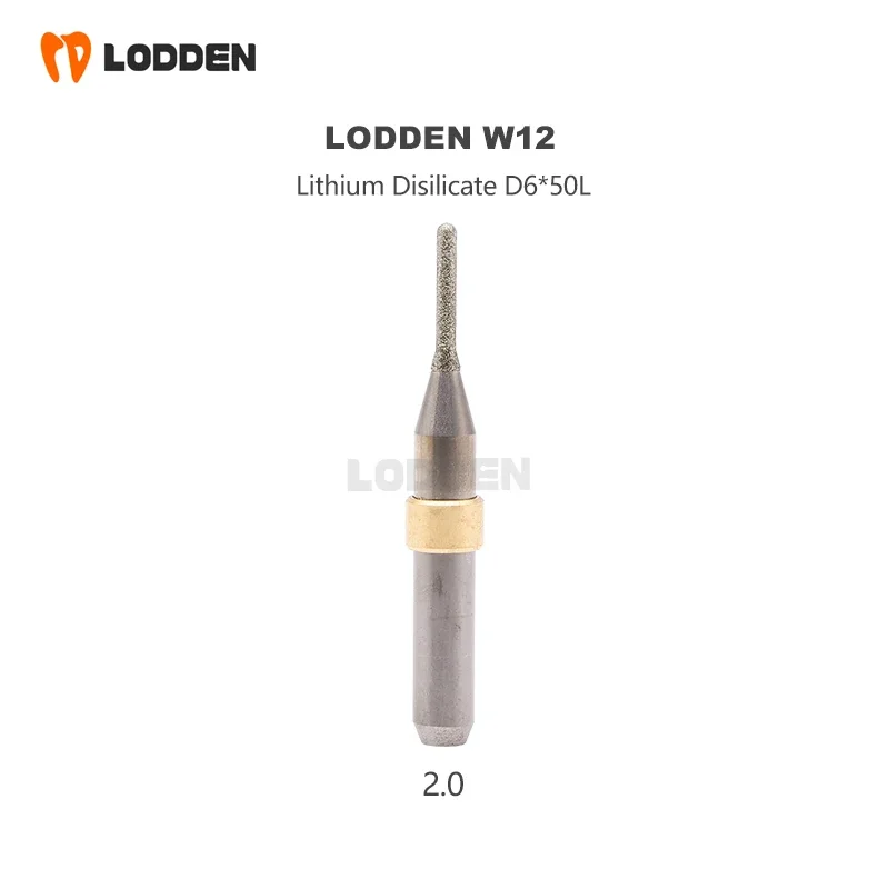 Afbeelding 7: Lodden W12 Tandheelkundige freesboren Slijpen PMMA/Metaal/Lithiumdisilicaat D6 Schacht 50 mm Lengte 0,6/1,0/2,0/2,5 mm Lodden Aardbei