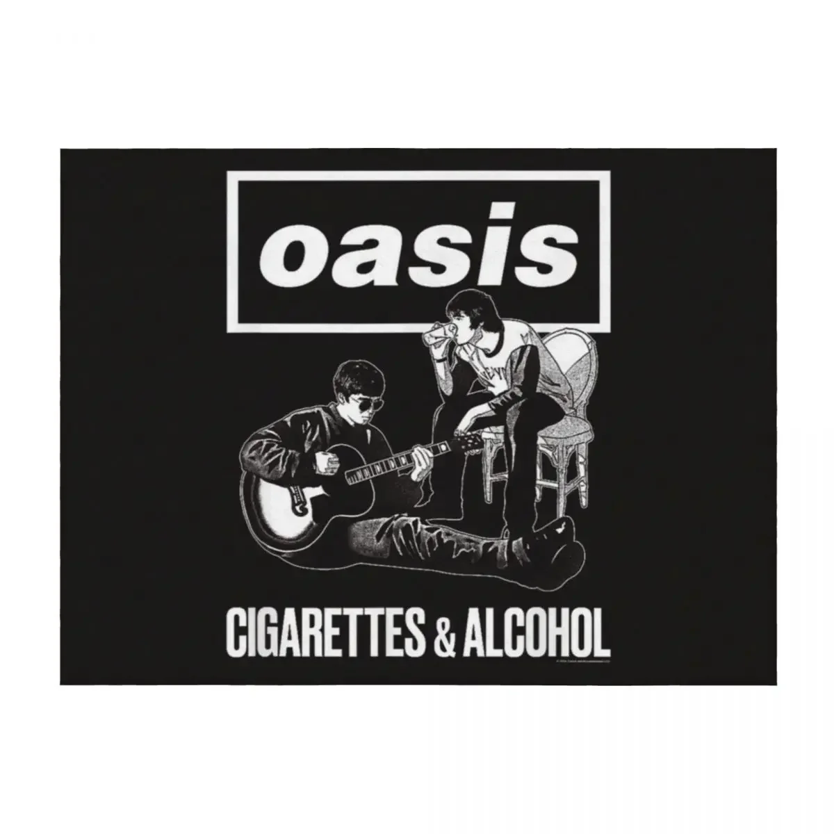 

Oasis – Cigarettes And Alcohol Throw Blanket Decorative Sofas valentine gift ideas sofa bed Luxury Designer Blankets