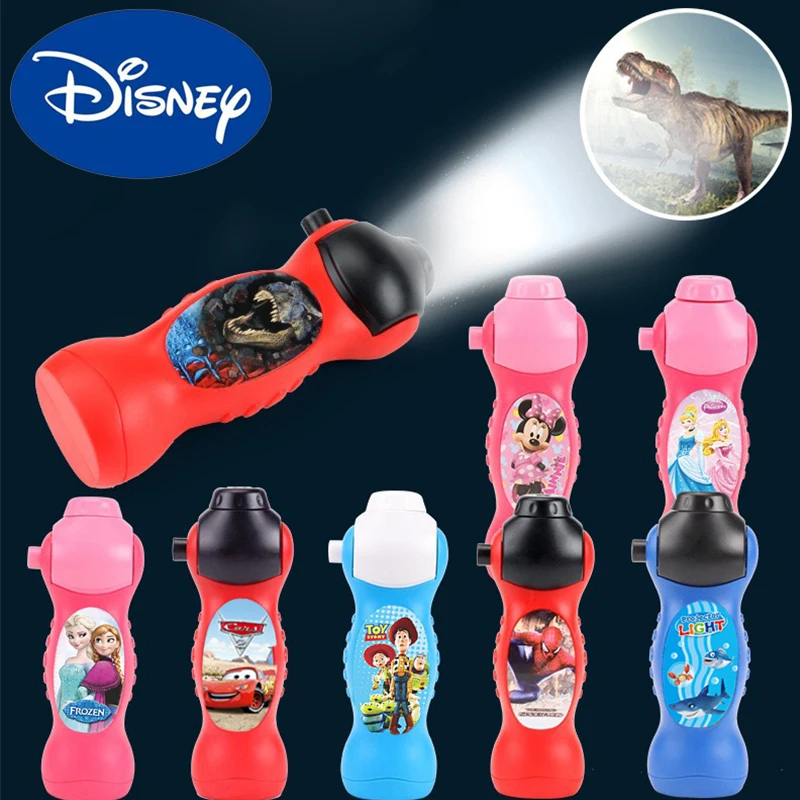 Disney Cartoon Projection Lantern Mickey Mouse Cars Toy Story Frozen Elsa Marvel Spider-Man Kids Christmas Halloween Party Gifts