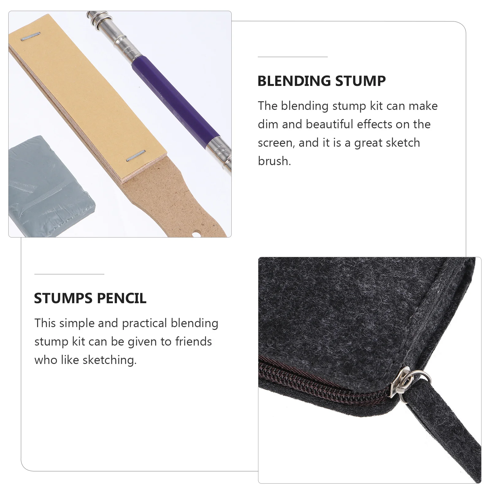 

19Pcs Drawing Sketching Kit Blending Stumps Set Simple Use Sketch Tools Painting and Sketching Stationery Sketch Tool Set