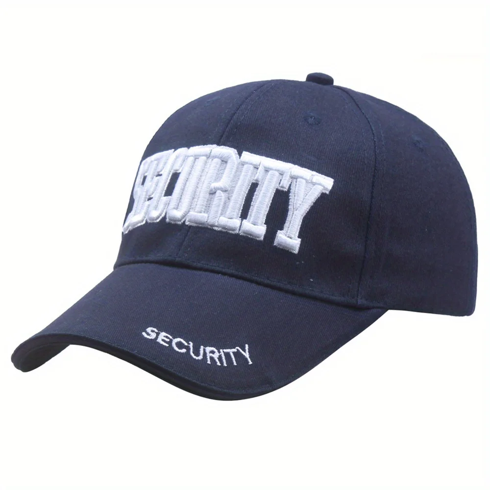 SECURITY Letter Embroidery Baseball Cap Spring and Autumn Street Fashion Trend Casquette Outdoor Travel Hiking Sunshade Dad Hat