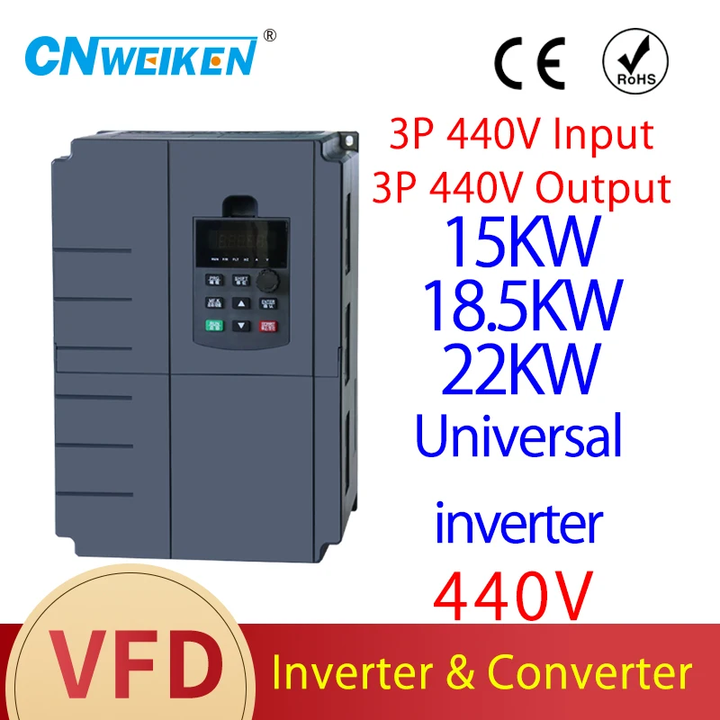 For Spindle VFD 15KW/18.5KW/22KW/30KW AC 440V input output Variable Frequency Drive 3 Phase Speed Controller Inverter Motor