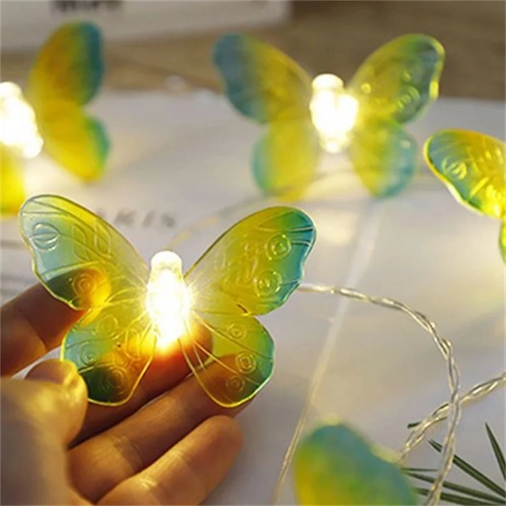 Butterfly LED Fairy Tale String Lights Battery Wedding Birthday Party Children\'s Day Outdoor Room Garland Curtain Party Decor