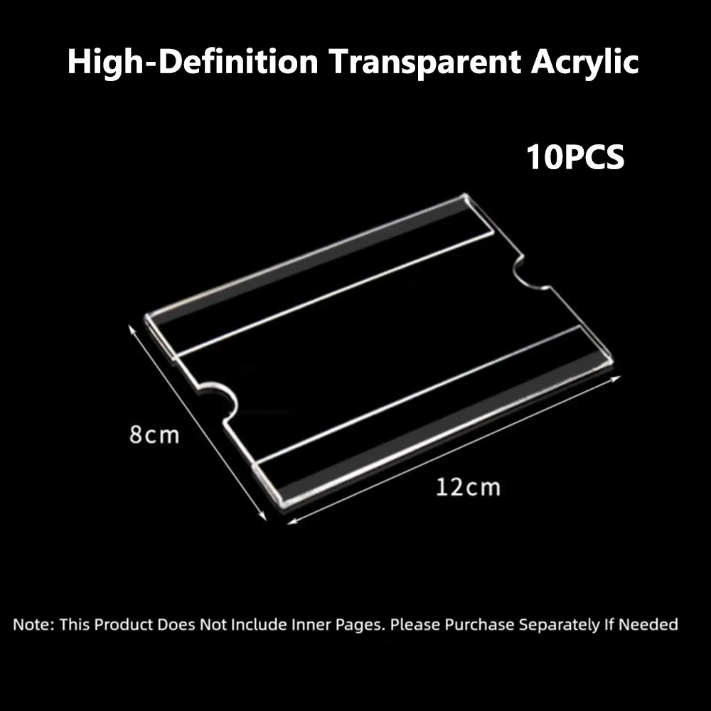 10 قطعة/المجموعة دائم الاكريليك شارة السعر حامل شفاف ملصق ذاتي اللصق عرض موقف حامل بطاقة الاسم مكتب الاستخدام #1
