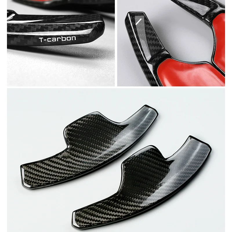 For Cadillac CT4 CT5 XT6 XT4 Extended Wheelbase Real Carbon Fiber Car Steering Wheel Gear Shift Paddle Shifter Extension