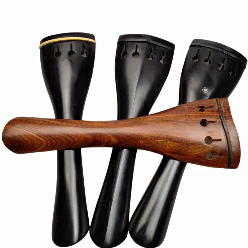 

New model 3/4 Double Bass Tailpiece with Gut, High Quality Upright Bass Contrabass Tail Piece Ebony Rosewood