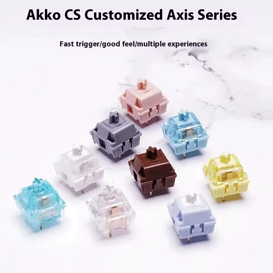 Akko Cs Thick Wine Red Switch Customized Cherry Switch Jelly Blue Full Key Hot Plug Dustproof Switch More Stable Mahjong Sound