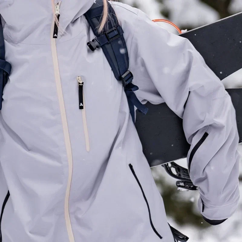 Chaqueta de esquí para hombre y mujer, abrigo deportivo para snowboard, Tops cálidos a prueba de viento, ropa impermeable para nieve, chándal de