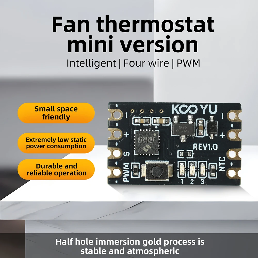 Mini 4-Wire PWM Fan Temperature Controller 5-15V Mini Fan Module 343 Combos for PC CPU Cooler Heatsink for Router CPU Heatsinks