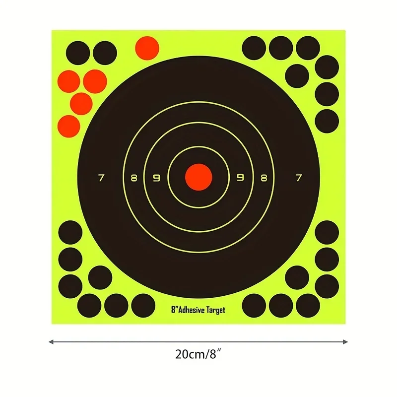 สติกเกอร์เป้าหมายยิงปืน 10-50 ชิ้น - แผ่นเป้าหมายสำหรับยิงธนูสำหรับการล่าสัตว์และการตั้งแคมป์, ของขวัญคริสต์มาสและฮาโลวีนที่เหมาะอย่างยิ่ง